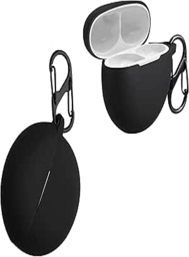 kwmobile Protective Case Compatible with Oppo Enco Air 2i - Headphones - Silicone Case Cover Black